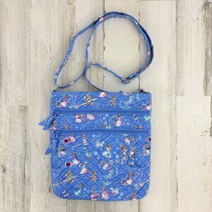 Vera Bradley Disney Triple Zip Hipster Crossbody Cinderella Paisley Friends EUC
